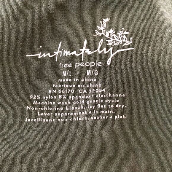 Intimately Free People Seamless Olive Green Square Neck Bra Size Medium/Large - Picture 2 of 4